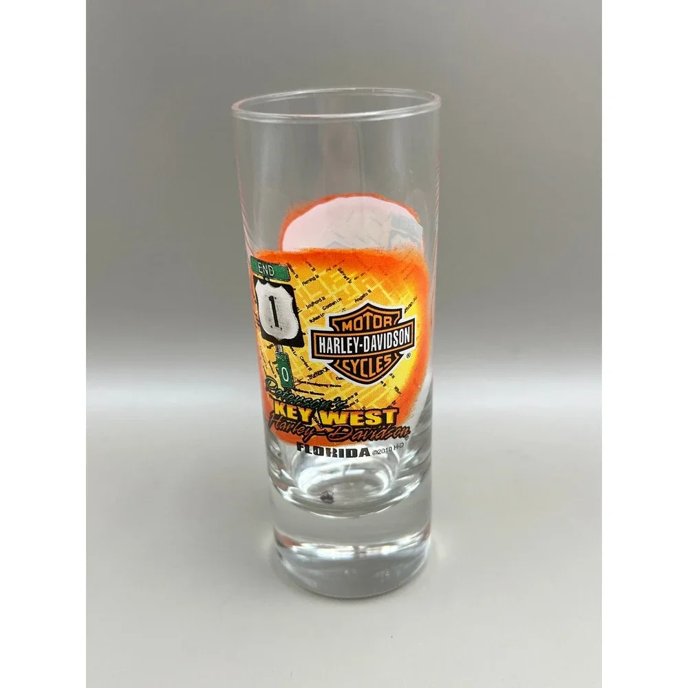 Harley-Davidson Key West Florida Shot Glass Petersons Mile Marker 1 Shooter 2010